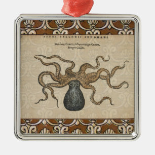 Octopus Kraken Antiek Kust Mariene Wilde Dieren Metalen Ornament