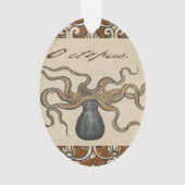 Octopus Kraken Antiek Kust Mariene Wilde Dieren Ornament (voorkant)