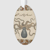 Octopus Kraken Antiek Kust Mariene Wilde Dieren Ornament (voorkant)