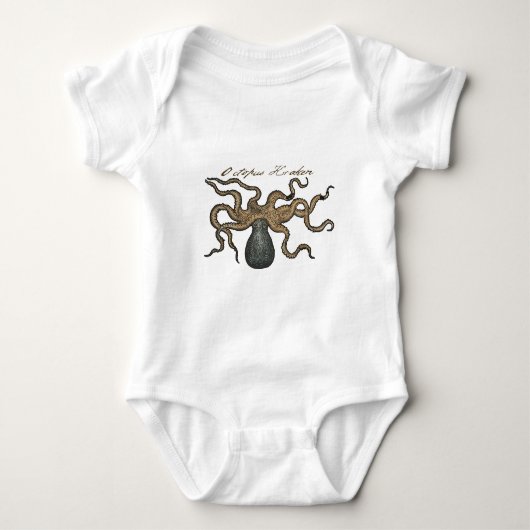 Octopus Kraken Antiek Kust Mariene Wilde Dieren Romper (Voorkant)