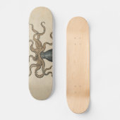 Octopus Kraken Antiek Kust Mariene Wilde Dieren Skateboard (Voorkant)