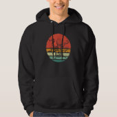 Octopus Kraken Cuttlefish Retro Sunset Hoodie (Voorkant)
