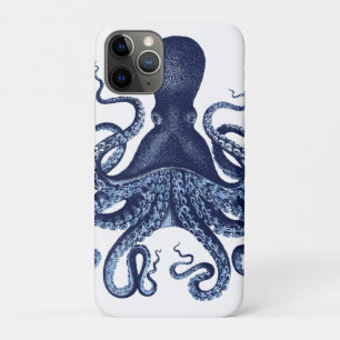 Octopus, Kraken, , gegraveerd, nautisch, ma Case-Mate iPhone Case