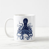 Octopus Kraken  gravering Koffiemok (Links)