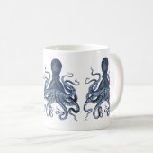 Octopus Kraken Nautical Ocean Zee Marine Koffiemok (Voorkant rechts)