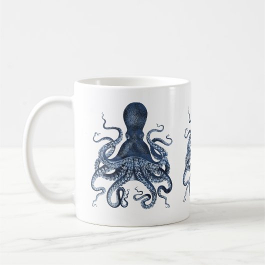Octopus Kraken Nautical Ocean Zee Marine Koffiemok (Links)