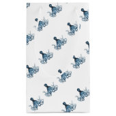 Octopus kraken nautische kustoceaanblauw klein cadeauzakje (Achterkant)