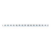 Octopus kraken nautische kustoceaanblauw satijnen lint (Voorkant)