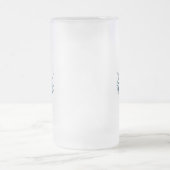 Octopus kraken nautische kuststrook: blauw matglas bierpul (Center)