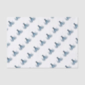 Octopus kraken nautische kuststrook: blauw tissuepapier (Voorkant)