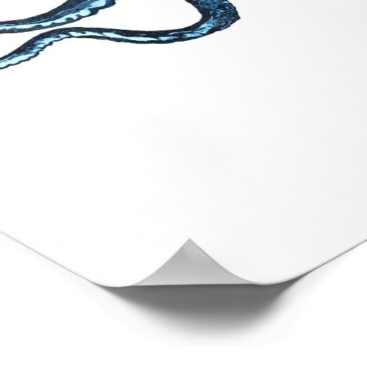 Octopus kraken oceanische zee kust zeekust poster (Hoek)