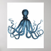 Octopus kraken oceanische zee kust zeekust poster (Voorkant)