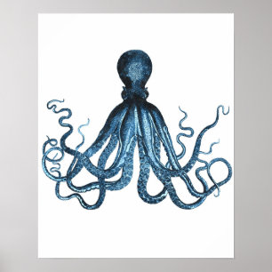 Octopus kraken oceanische zee kust zeekust poster