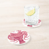 Octopus Kraken Squid Zandsteen Onderzetter (Zijkant)