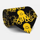 Octopus / Kraken Yellow Stropdas (Opgerold)