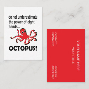 Octopus Kuststrand Grappige Octopus Visitekaartje