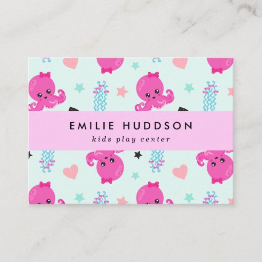 Octopus, Kwallen, Speelcentrum, Activiteitencentru Visitekaartje (Voorkant)