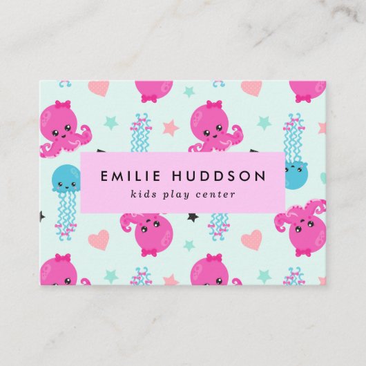 Octopus, Kwallen, Speelcentrum, Activiteitencentru Visitekaartje (Voorkant)