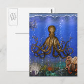 Octopus' Lair - kleurrijk Briefkaart (Voorkant / Achterkant)