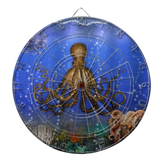 Octopus' Lair - kleurrijk Dartbord (Voorkant)