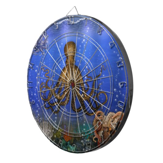 Octopus' Lair - kleurrijk Dartbord (Voorkant Rechts)