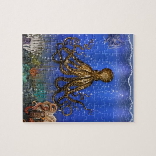 Octopus' Lair - kleurrijk Legpuzzel (Horizontaal)