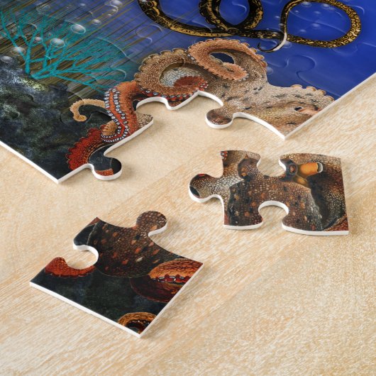 Octopus' Lair - kleurrijk Legpuzzel (Zijkant)