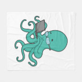 Octopus laptop fleece deken (Voorkant (Horizontaal))