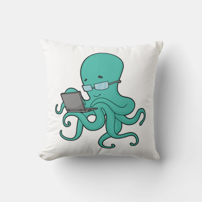 Octopus laptop kussen (Voorkant)
