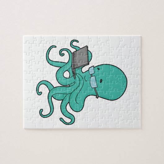 Octopus laptop legpuzzel (Horizontaal)