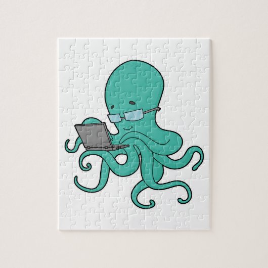 Octopus laptop legpuzzel (Verticaal)