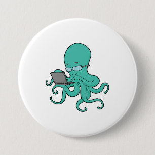 Octopus laptop ronde button 7,6 cm