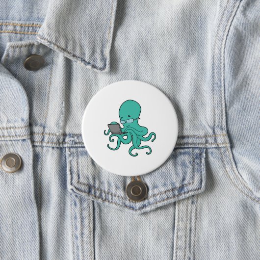Octopus laptop ronde button 7,6 cm (In situ)