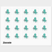 Octopus laptop vierkante sticker (Vel)