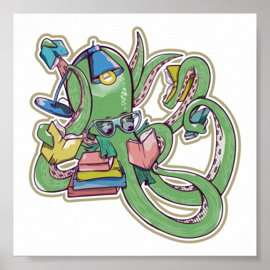 Octopus Leesboeken Poster (Voorkant)