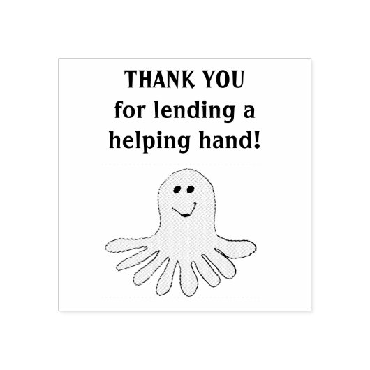 Octopus leraar bedankt voor je hulp rubberstempel (Afrduk)