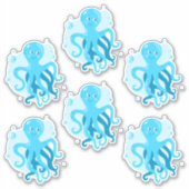 Octopus. Leuke onderwaterwereld. Leven op zee Sticker (Voorkant)