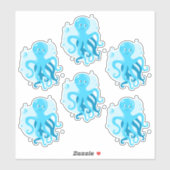 Octopus. Leuke onderwaterwereld. Leven op zee Sticker (Vel)