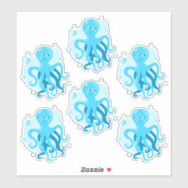 Octopus. Leuke onderwaterwereld. Leven op zee Sticker
