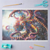 Octopus levendig gekleurd Decoupage tissuepapier (Craft)
