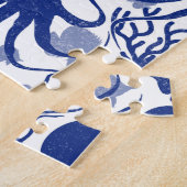 Octopus (lichte achtergrond) moeilijk legpuzzel (Zijkant)