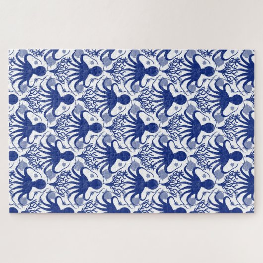 Octopus (lichte achtergrond) moeilijk legpuzzel (Horizontaal)