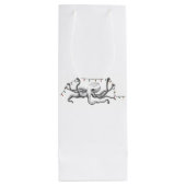 Octopus & Lichten Gift Bag Wijn Cadeautas (Achterkant)