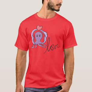 Octopus liefde dier hart ecosysteem familie t-shirt