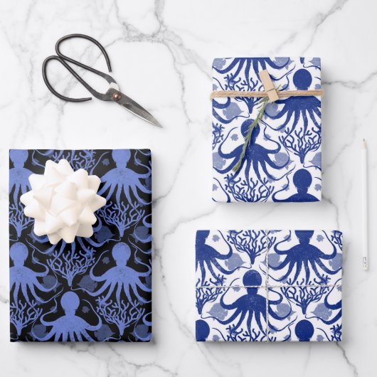 Octopus (light and dark background) inpakpapier vel (Voorkant)