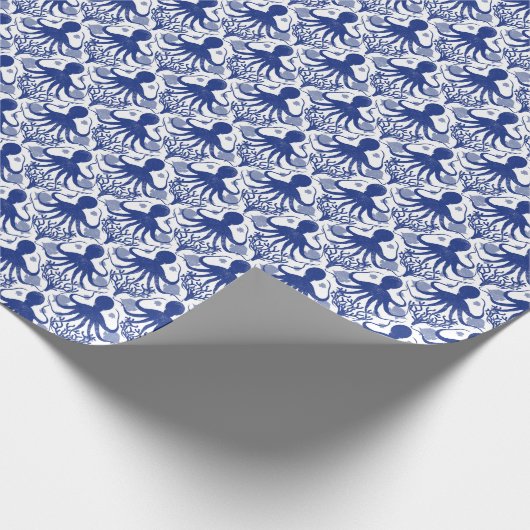 Octopus (light background) cadeaupapier (Hoek)