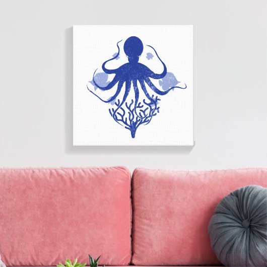 Octopus (light background) canvas afdruk (Insitu (Woonkamer))