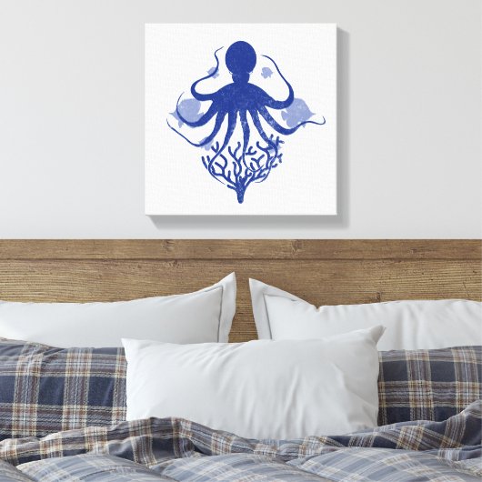 Octopus (light background) canvas afdruk (Insitu (Slaapkamer))