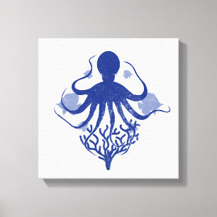 Octopus (light background) canvas afdruk
