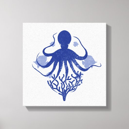 Octopus (light background) canvas afdruk (Voorkant)
